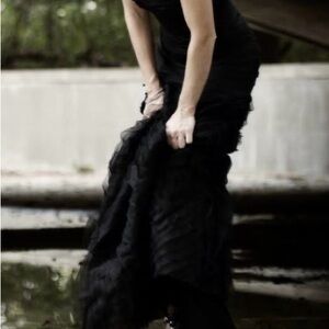 BCBGMaxAzria Classic Black Dress - full length gown ready to wear